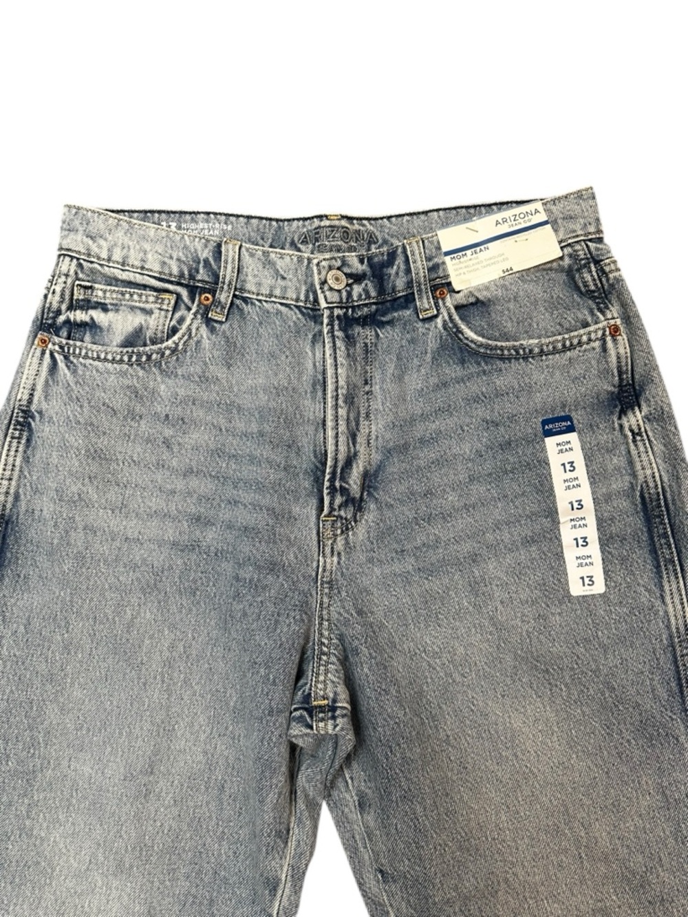 Arizona Jean Company mom jeans size 13 new - Picture 3 of 4